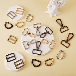 24Pcs 12 Style Iron D Rings&nbsp;FIND-SZ0002-25