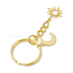 201 Stainless Steel Sun & 304 Stainless Steel Moon Keychain&nbsp;KEYC-JKC00974