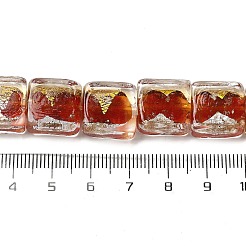 Handmade Gold Foil and Silver Foil Lampwork Beads&nbsp;FOIL-C001-01B-02