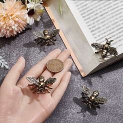 4Pcs Alloy Bees Display Decorations&nbsp;DJEW-SP0001-36