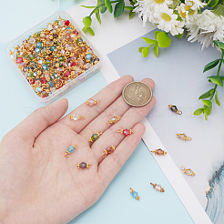 160Pcs 8 Colors Electroplate Glass Pendants&nbsp;PALLOY-AB00094