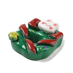 Christmas Rabbit Theme Opaque Resin Decoden Cabochons&nbsp;RESI-S397-02B