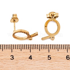 Ion Plating(IP) 304 Stainless Steel Stud Earrings&nbsp;FIND-Q103-01Q-G