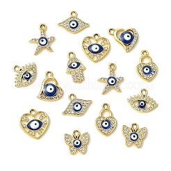 16Pcs 8 Styles UV Plating Alloy Enamel Pendants&nbsp;FIND-FS0002-74