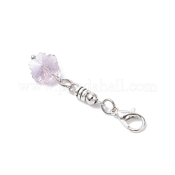 4Pcs Snowflake Glass Pendant Decorations&nbsp;HJEW-JM04307