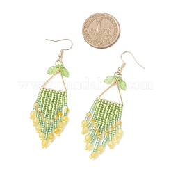3Pair 304 Stainless Steel Leaf Dangle Earrings&nbsp;EJEW-MZ00513