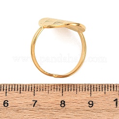 304 Stainless Steel Open Cuff Rings for Women&nbsp;RJEW-K305-04G