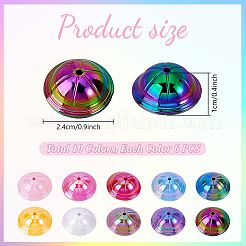60Pcs 10 Colors UV Plating Opaque Acrylic Beads&nbsp;FIND-PH0026-82