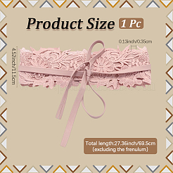 Imitation Leather Flower Lace Wide Chain Belts&nbsp;AJEW-WH20077-032C