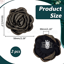 2Pcs Polyester Shoe Buckle Clips&nbsp;AJEW-ME0001-45A