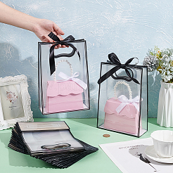 24Pcs Rectangle PVC Gift Bags with Hole Handle for Candy&nbsp;ABAG-BC0001-64