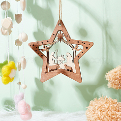 Wood Pendants&nbsp;LS-FIND-WH0162-09