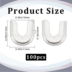 100Pcs Carbon Steel Fishbone Chain End Cap Cover&nbsp;FIND-GF0005-06