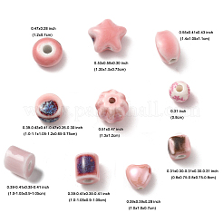20Pcs 10 Styles Pearlized Handmade Porcelain Beads&nbsp;PORC-FP0001-08