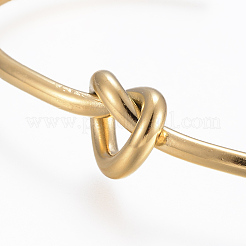 Trendy 304 Stainless Steel Torque Cuff Bangles&nbsp;BJEW-H703-19G