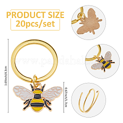 20Pcs Alloy Enamel Keychain&nbsp;KEYC-FH00076