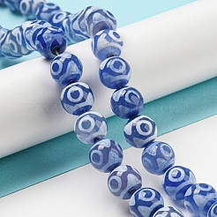 Blue Tibetan Style dZi Beads Strands&nbsp;TDZI-NH0001-A03-02