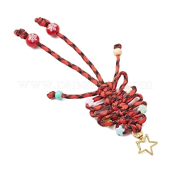 5Pcs Polyester & Spandex Cord Christmas Tree Pendant Decorations&nbsp;HJEW-JM03798