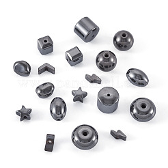 135Pcs 9 Styles Non-magnetic Synthetic Hematite Beads&nbsp;G-CD0001-12