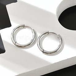 Tarnish Resistant 304 Stainless Steel Huggie Hoop Earring Findings&nbsp;STAS-I097-051B
