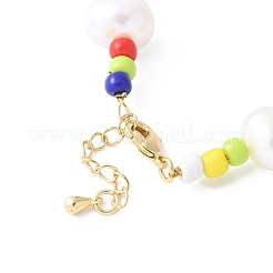 Natural Pearl and Colorful Porcelain Beaded Bracelet Making&nbsp;KK-F892-16G
