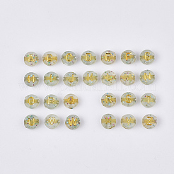 Plating Transparent Acrylic Beads&nbsp;TACR-T008-01A