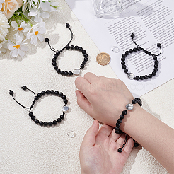 DIY Synthetic Black Stone & Glass Bracelets Making Kits&nbsp;BJEW-UN00024