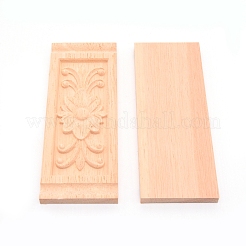 Natural Solid Wood Carved Onlay Applique Craft&nbsp;WOOD-WH0101-66