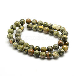 Natural Rhyolite Jasper Bead Strands&nbsp;G-G684-01-8mm
