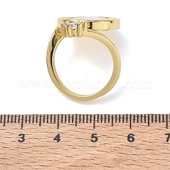 Brass Micro Pave Clear Cubic Zirconia Cuff Open Rings&nbsp;KK-CBA56EF-41C-G