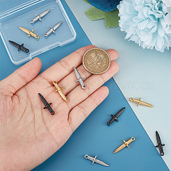 12Pcs 3 Style 304 Stainless Steel Pendants&nbsp;STAS-UN0042-75