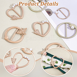 8Pcs 4 Styles Alloy Buckles&nbsp;AJEW-GA0007-98