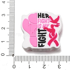 Awareness Ribbon Theme Silicone Beads&nbsp;SL-CBAD2AE-01B-03