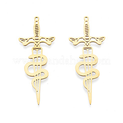 201 Stainless Steel Big Pendants&nbsp;STAS-N090-LA976-2