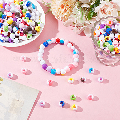 600Pcs 12 Colors Opaque Resin Beads&nbsp;RESI-GO0001-08