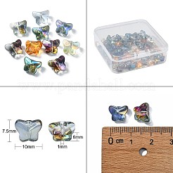 100Pcs 10 Colors Electroplate Transparent Glass Beads&nbsp;EGLA-CJ0001-13
