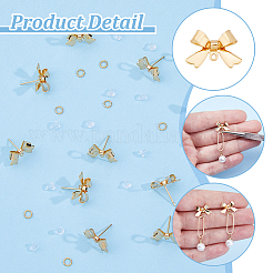 Brass Stud Earring Findings & Open Jump Rings&nbsp;KK-HS0001-79