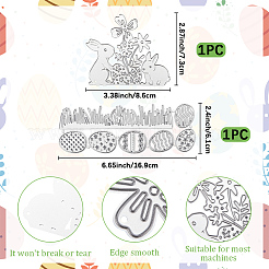 2 Styles Easter Egg & Rabbit Cutting Dies Stencils&nbsp;DIY-CP0012-03