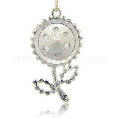 Flower Alloy Big Pendants&nbsp;PALLOY-J180-13P