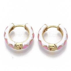 Brass Huggie Hoop Earrings&nbsp;EJEW-S209-05