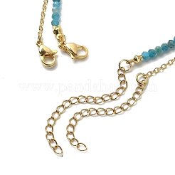 2Pcs 2 Style Natural & Synthetic Mixed Gemstone Chip Beaded Bib Necklaces Set&nbsp;NJEW-TA00106