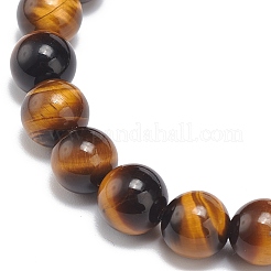 Gemstone Round Beaded Stretch Bracelet with Heart Charm for Women&nbsp;BJEW-JB09019