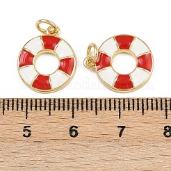 Brass Enamel Charms&nbsp;KK-L240-29G-02