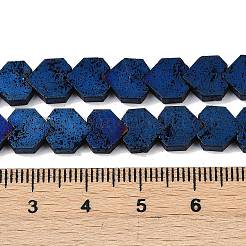 Electroplated Natural Lava Rock Beads Strands&nbsp;G-K388-04B-06