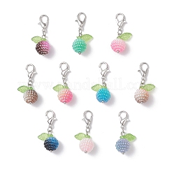Imitation Pearl Acrylic Berry Beaded Pendants Decorations&nbsp;HJEW-JM04077-01