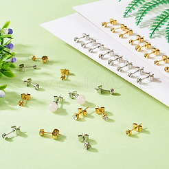 32Pcs 8 Styles 304 Stainless Steel Stud Earring Findings&nbsp;STAS-TA0002-97