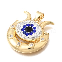 Brass Micro Pave Cubic Zirconia Pendants&nbsp;KK-C255-19G-02