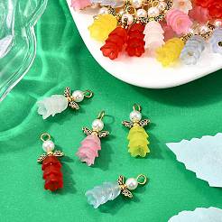 50Pcs 5 Colors ABS Plastic Imitation Pearl Pendants&nbsp;PALLOY-JF03909