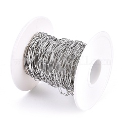 Tarnish Resistant 304 Stainless Steel Paperclip Chains&nbsp;CHS-F010-01C-P-01