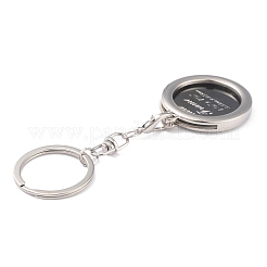Zinc Alloy Keychain Cabochon Settings&nbsp;KEYC-B040-01P